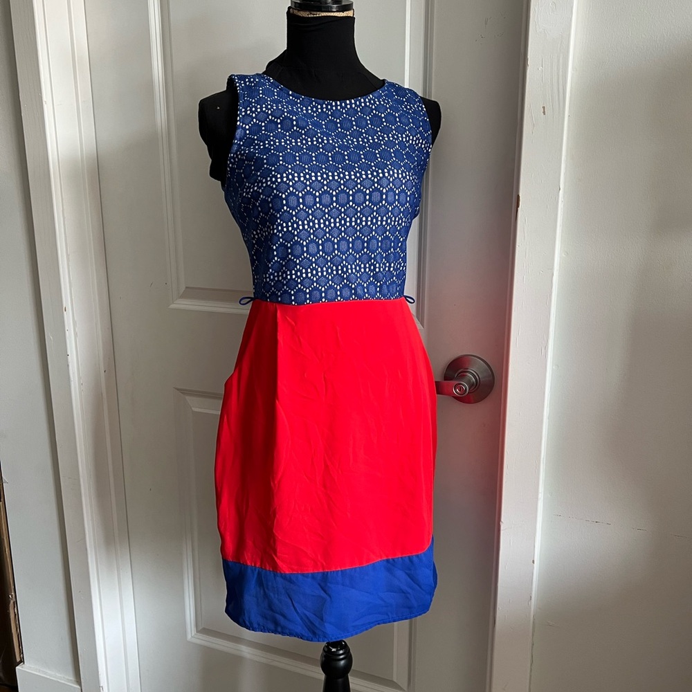 Wish medium blue and red dress